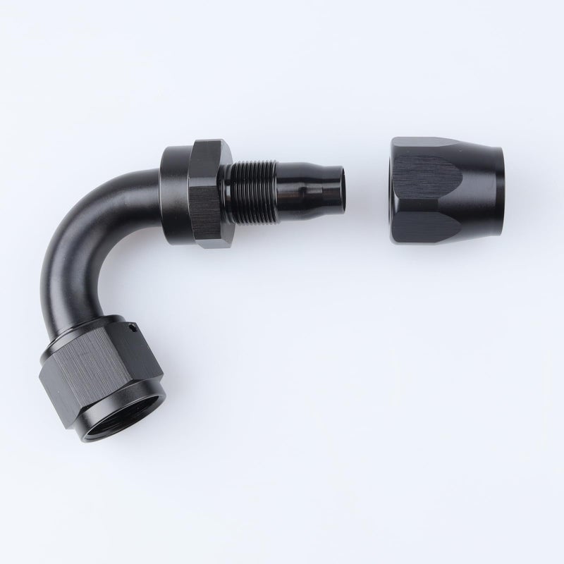 AC PERFORMANCE -8 AN 120 Degree Swivel Hose End Fitting Aluminum Black - Image 5